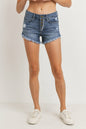 JUST USA BUTTON DOWN FRAYED HEM SHORT