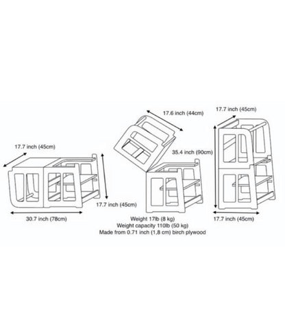 2-in-1 Montessori Learning Tower & Desk | Color Your Soul Kids Decor