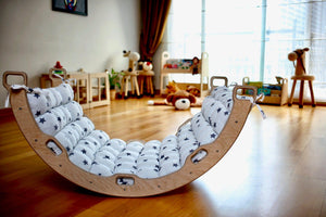 Climbing Arch / Rocker and White Star Pillow