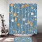 Golden White Flower Garden Shower Curtain