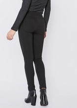 Load image into Gallery viewer, Black Leather Contrast Skinny Pants
