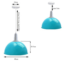 Load image into Gallery viewer, 2 Pack Lampshade Vintage Industrial Metal Blue Ceiling Pendant Lights | Home Improvement
