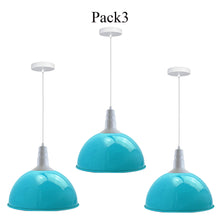 Load image into Gallery viewer, 3 Pack Lampshade Vintage Industrial Metal Blue Ceiling Pendant Lights | Home Improvement
