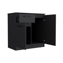 Load image into Gallery viewer, Dresser Carlin, Drawer and 2 Door Cabinets, Black Wengue Finish
