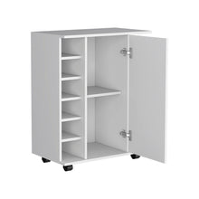 Load image into Gallery viewer, Bar Cart with Six-Wine Cubbies Cabot, Two-Side Storage Shelves and
