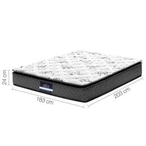 Giselle Bedding Rocco Bonnell Spring Mattress 24cm Thick King