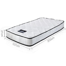 Load image into Gallery viewer, Giselle Bedding Peyton Pocket Spring Mattress 21cm Thick King Single
