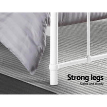 Load image into Gallery viewer, Artiss LEO Metal Bed Frame - Queen (White) | Bed &amp; Bed frames
