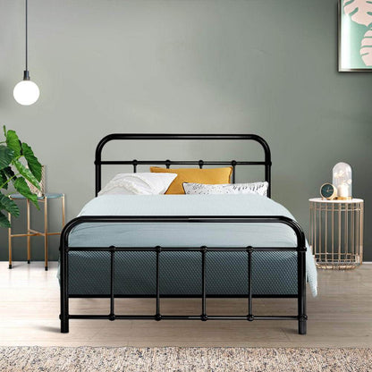 Artiss LEO Metal Bed Frame - Single (Black)