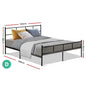 Artiss Metal Bed Frame Double Size Platform Foundation Mattress Base