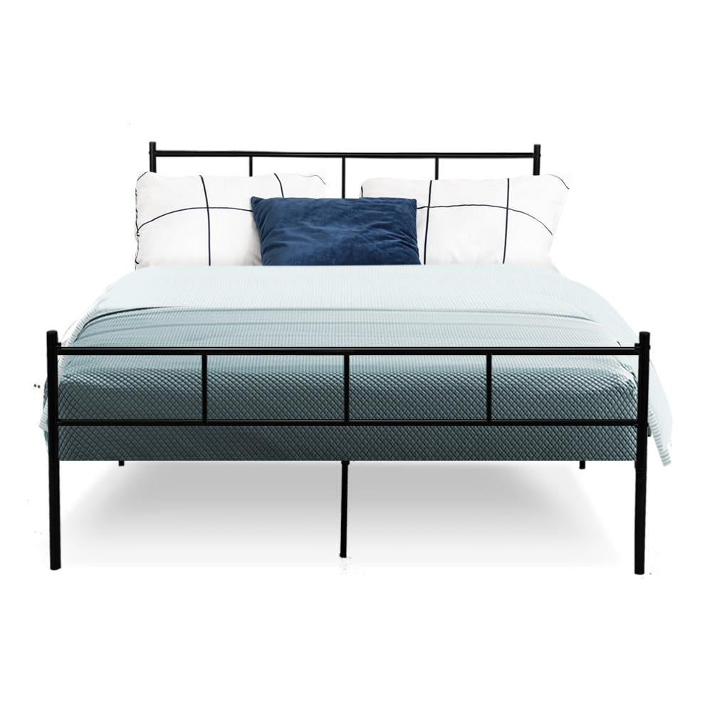 Artiss Metal Bed Frame Double Size Platform Foundation Mattress Base