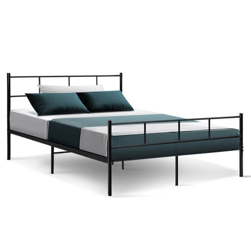 Artiss Metal Bed Frame Double Size Platform Foundation Mattress Base