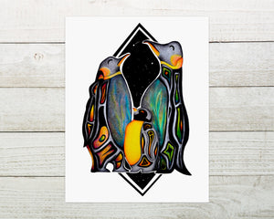 Celestial Penguin Art Print - Mary, Bob, and Sue, 2021