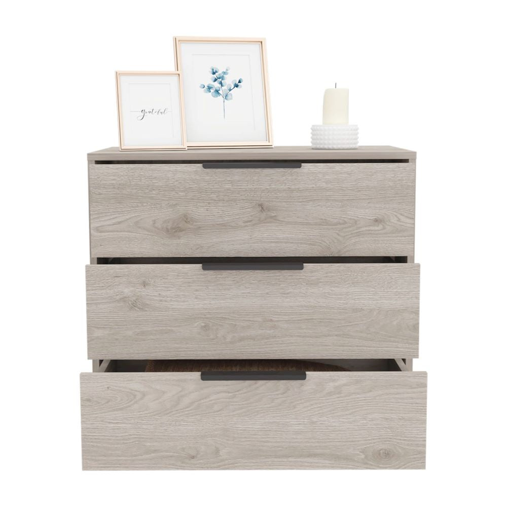 3 Drawers Dresser Maryland, Superior Top, Light Gray Finish | Furniture