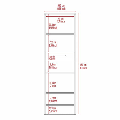 Bookcase Manhattan, Double Door, Dark Walnut Finish