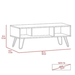 Coffee Table Minnesota, Two Shelves, Carbon Espresso Finish