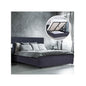 Milano Luxury Gas Lift Bed Frame Base And Headboard Charcoal