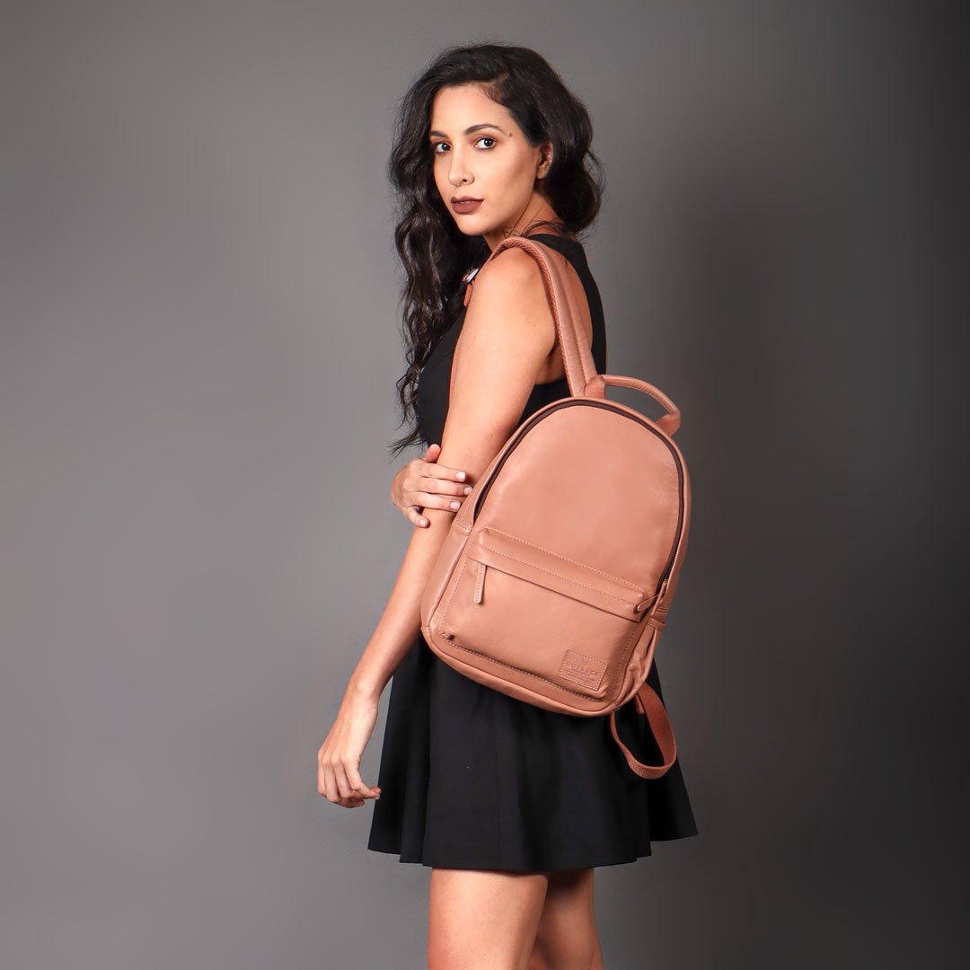 Mini Journey Leather Backpack - Navy | Journey Collection