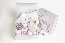 Load image into Gallery viewer, A Special Day Gift, Birthday Gift Basket, Lavender Natural Bath &amp; Body
