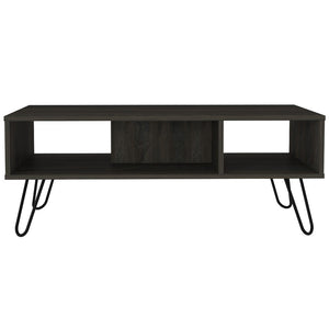 Coffee Table Minnesota, Two Shelves, Carbon Espresso Finish