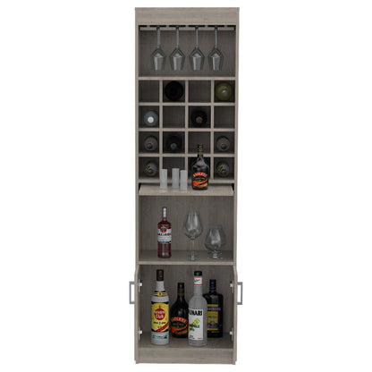 Bar cabinet Modoc, One Extendable Shelf, Sixteen Wine Cubbies, One