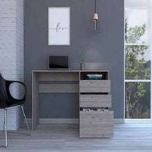 Load image into Gallery viewer, Computer Desk San Diego, One Shelf, Light Gray Finish
