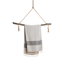 Load image into Gallery viewer, Beach Spa Turkish Hammam Towel Balik Grey
