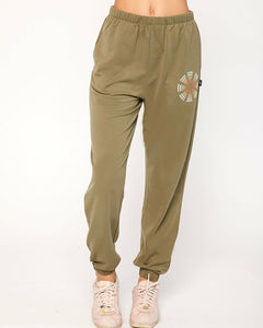 Atlanta Karma Graphic Viscose Blend Sweatpants