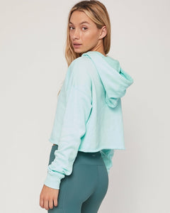 Atlanta Rebody French Terry Crop Hoody - Smooth Mint *Sustainable