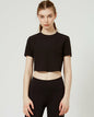 Atlanta Echo Laser Cut Mesh Crop Tee