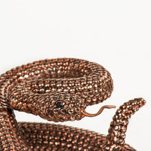 Load image into Gallery viewer, Bronze Coiled Rattlesnake Figurine
