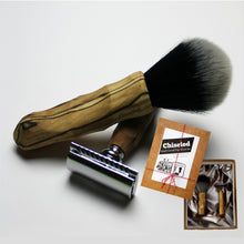 Load image into Gallery viewer, Chiseled Safety Razor &amp; Shaving Brush Combo Set
