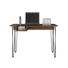 Load image into Gallery viewer, Desk Rolo140, One Shelf, Four Legs, Mahogany Finish
