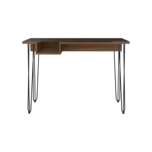 Desk Rolo140, One Shelf, Four Legs, Mahogany Finish