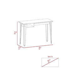 Load image into Gallery viewer, Desk Rolo140, One Shelf, Four Legs, Mahogany Finish
