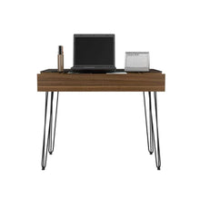 Load image into Gallery viewer, 120 Drawer Desk Rolo, Four Legs, One Drawer, Mahogany Finish | Furniture
