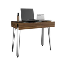 Load image into Gallery viewer, 120 Drawer Desk Rolo, Four Legs, One Drawer, Mahogany Finish | Furniture
