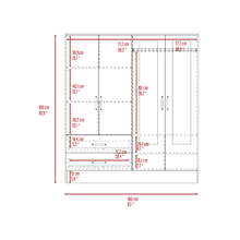 Load image into Gallery viewer, Armoire Ron, Double Door Cabinet, Black Wengue/ Light Gray Finish
