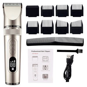 Full Body Washable Electric Hair Clipper Ceramic Professional Fine