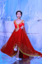 Load image into Gallery viewer, Elsa Princess Costume Belly Dance Outfit Party Cosplay Red
