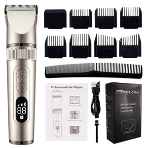 Full Body Washable Electric Hair Clipper Ceramic Professional Fine