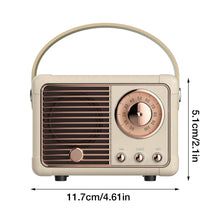 Load image into Gallery viewer, Bluetooth Compact Retro Speakers with Radio
