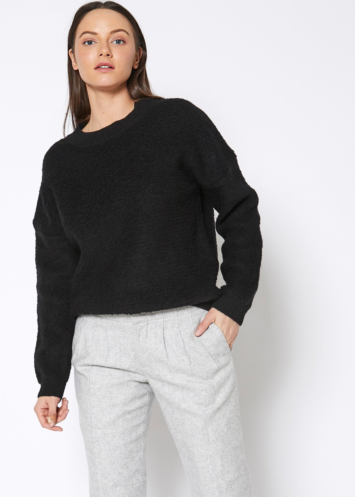 Arizona Rag Wool Knit Crew Neck Sweater