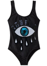 Load image into Gallery viewer, Black Tank with Sequin Eye
