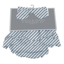 Load image into Gallery viewer, Finley Stripe Bamboo Bloomer Headband Set
