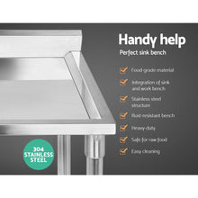 Load image into Gallery viewer, Cefito 100x60cm Commercial Stainless Steel Sink Kitchen Bench
