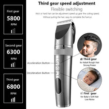 Load image into Gallery viewer, Full Body Washable Electric Hair Clipper Ceramic Professional Fine
