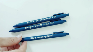 Anti-Procrastination Pen Set 💡 | Gel Click Pen Gift Set | 3 Pens in