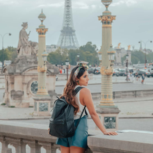 Load image into Gallery viewer, Weaved Journey Leather Backpack - Black | Journey Collection
