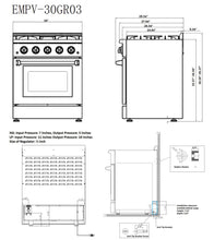 Load image into Gallery viewer, Empava 30GR03 30 Inch Freestanding Range Gas Cooktop And Oven
